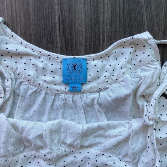 CeCe Ditsy Dot Tiered Ruffle Woven Sundress - Picture 5 of 5